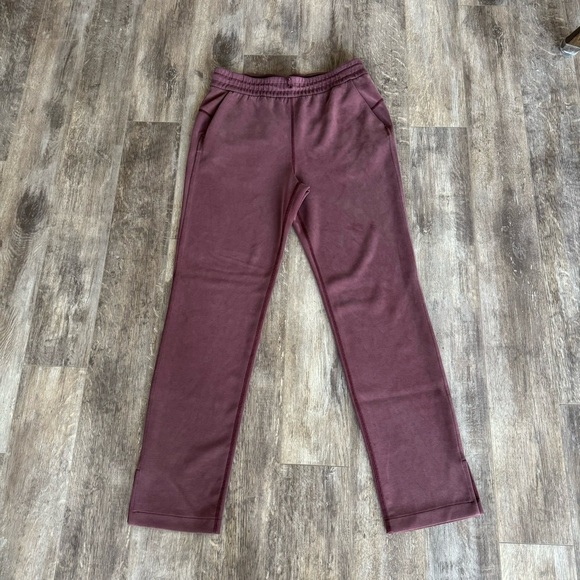 Lululemon 🍋 Brushed Softstreme Split-Hem High-Rise Pant - Red Merlot - Picture 9 of 10